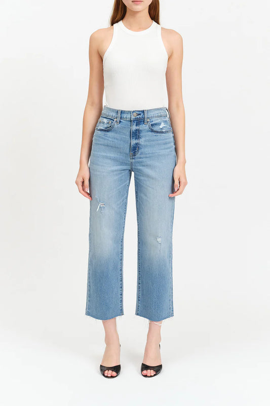 Daze Denim Sundaze Crop High Rise Straight Leg Crop