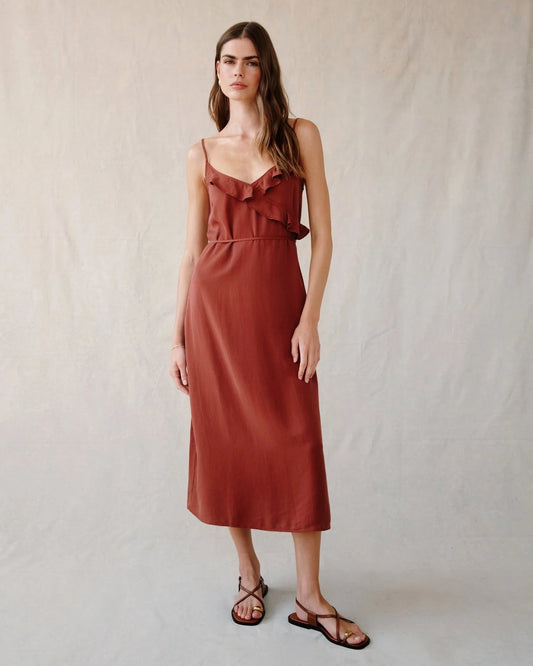 Bella Dahl Ruffle Cami Midi Dres