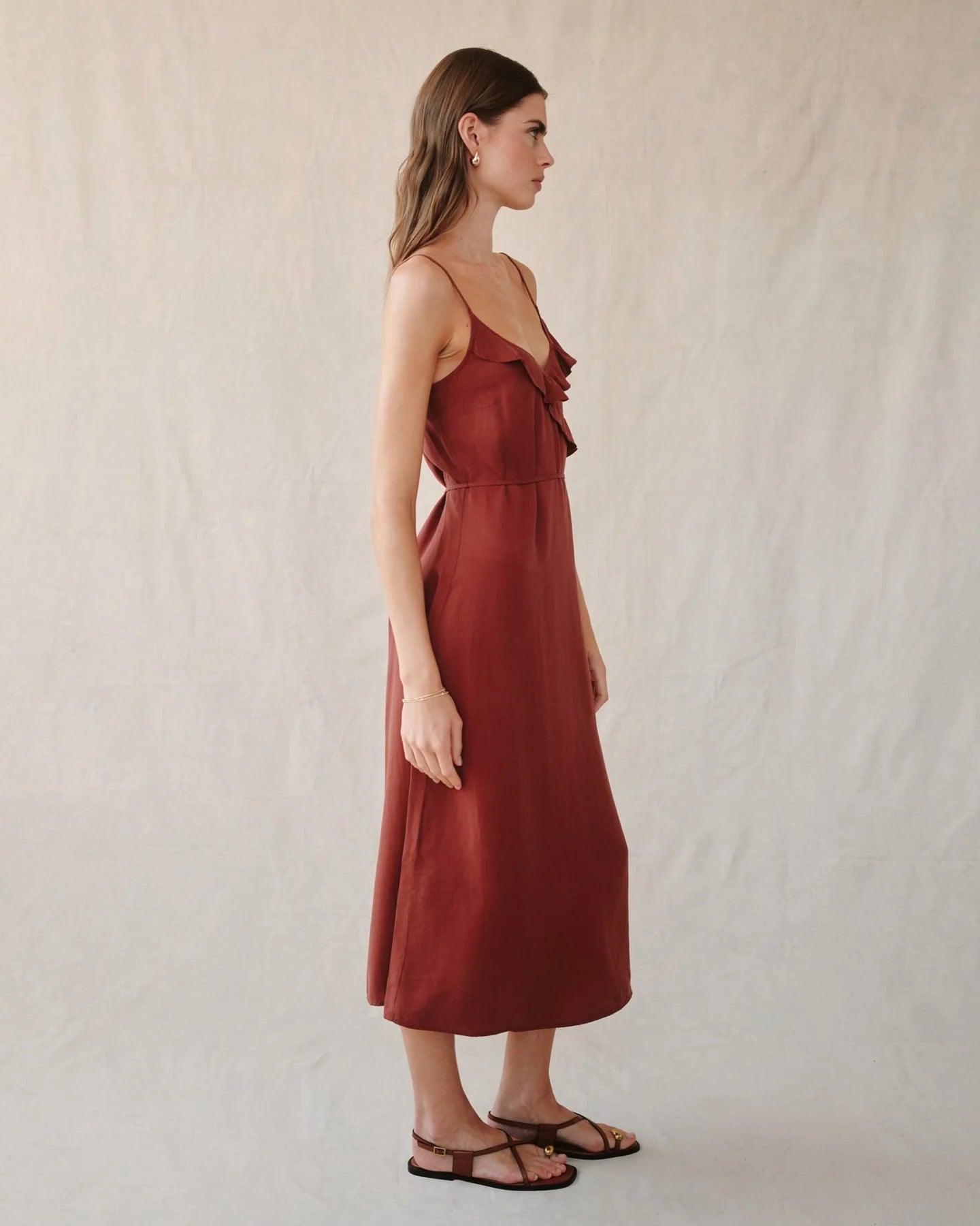 Bella Dahl Ruffle Cami Midi Dres
