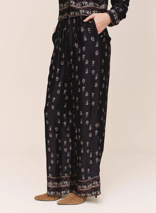 Bella Dahl Single Pleat Wide Leg Border Pant