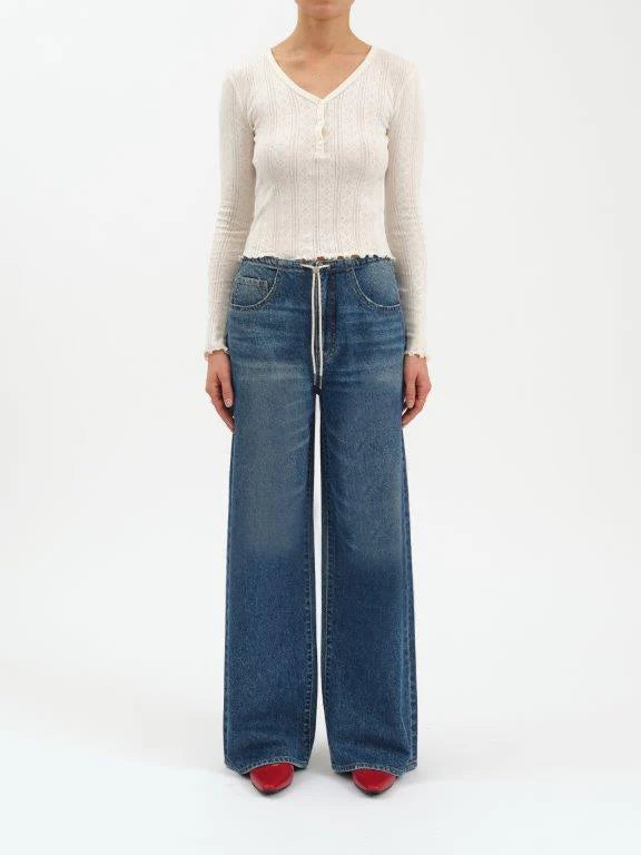 Daze Denim Madison Mid Rise Wide Leg