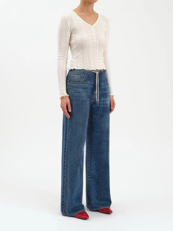 Daze Denim Madison Mid Rise Wide Leg